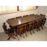 Conjunto Mesa 2m e 8 Cadeiras Madeira Maciça Eucalipto Escuro - 5