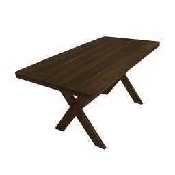 Conjunto Mesa 2m e 8 Cadeiras Madeira Maciça Eucalipto Escuro - 2