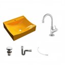 Ver imagem 2 de Kit Cuba Q440 com Torneira 1198 Metal e Válvula Click 1 Pol. Sifão Cromado e Flexível Compace