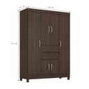 Ver imagem 4 de Conjunto Guarda Roupa 6 Portas e Sapateira Toledo Cafe Touch