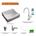 Ver imagem 3 de Kit Cuba Q440 com Torneira 1198 Metal e Válvula Click 1 Pol. Sifão Cromado e Flexível Compace