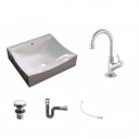 Ver imagem 2 de Kit Cuba Q440 com Torneira 1198 Metal e Válvula Click 1 Pol. Sifão Cromado e Flexível Compace