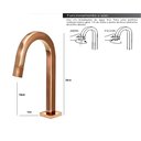 Ver imagem 3 de Torneira Banheiro Lavatório Quadrada Rose Gold Pratica Clean