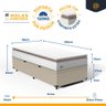 Cama Box Baú com Colchão de Molas Ensacadas Pillow Top Neve Solteiro 88cm - 4