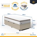 Ver imagem 4 de Cama Box Baú com Colchão de Molas Ensacadas Pillow Top Neve Solteiro 88cm