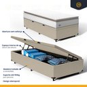 Ver imagem 3 de Cama Box Baú com Colchão de Molas Ensacadas Pillow Top Neve Solteiro 88cm