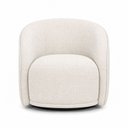 Ver imagem 5 de Poltrona Giratória 87cm Heidi Linho Off White - Sallar Home