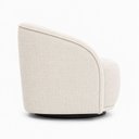 Ver imagem 6 de Poltrona Giratória 87cm Heidi Linho Off White - Sallar Home