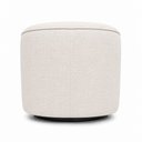 Ver imagem 7 de Poltrona Giratória 87cm Heidi Linho Off White - Sallar Home