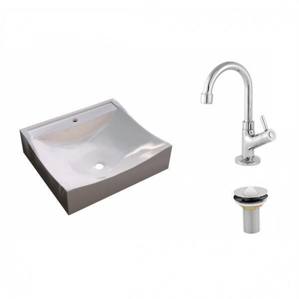 Kit Cuba Q440 com Torneira 1198 Metal e Válvula 1 Pol. Compace - 2