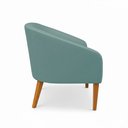 Ver imagem 5 de Poltrona Sala Decorativa Stella Pé Madeira Trapézio Castanho Cotelê Ext/veludo Menta D03 - D’Rossi