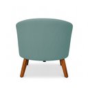 Ver imagem 6 de Poltrona Sala Decorativa Stella Pé Madeira Trapézio Castanho Cotelê Ext/veludo Menta D03 - D’Rossi