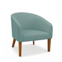 Ver imagem 2 de Poltrona Sala Decorativa Stella Pé Madeira Trapézio Castanho Cotelê Ext/veludo Menta D03 - D’Rossi