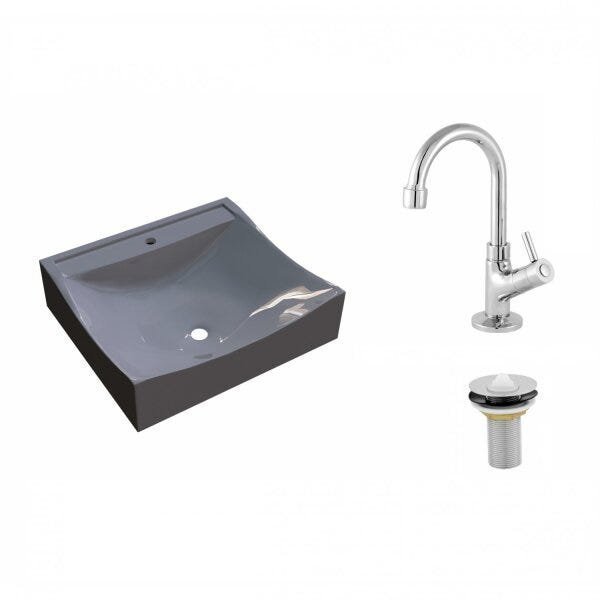 Kit Cuba Q440 com Torneira 1198 Metal e Válvula 1 Pol. Compace - 2
