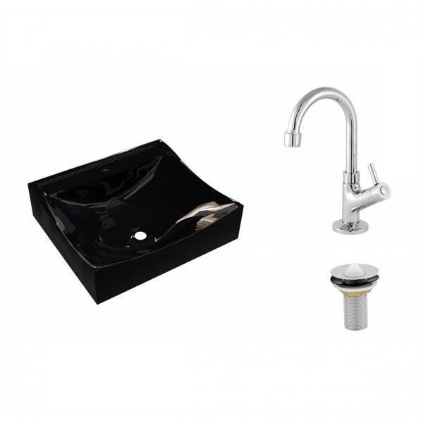 Kit Cuba Q440 com Torneira 1198 Metal e Válvula 1 Pol. Compace - 2