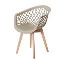 Ver imagem 2 de Kit 4 Cadeiras Web Wood Fendi para Sala, Varanda Gourmet e Cozinha