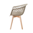 Ver imagem 4 de Kit 4 Cadeiras Web Wood Fendi para Sala, Varanda Gourmet e Cozinha
