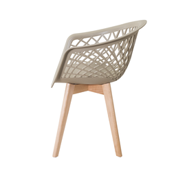 Kit 4 Cadeiras Polipropileno Web Wood La Mobilia: Design Moderno para Sala, Varanda e Gourmet - 5 Kit 4 Cadeiras Polipropileno Web Wood La Mobilia: Design Moderno para Sala, Varanda e Gourmet - 5