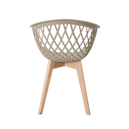 Kit 4 Cadeiras Polipropileno Web Wood La Mobilia: Design Moderno para Sala, Varanda e Gourmet - 6 Kit 4 Cadeiras Polipropileno Web Wood La Mobilia: Design Moderno para Sala, Varanda e Gourmet - 6
