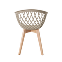 Ver imagem 5 de Kit 4 Cadeiras Web Wood Fendi para Sala, Varanda Gourmet e Cozinha