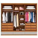 Ver imagem 5 de Guarda-Roupa Casal com 6 Portas e 3 Gavetas 270cm Multimóveis CR35488 Cinamomo/Off White
