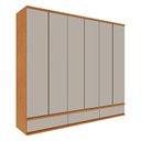 Ver imagem 2 de Guarda-Roupa Casal com 6 Portas e 3 Gavetas 270cm Multimóveis CR35488 Cinamomo/Off White