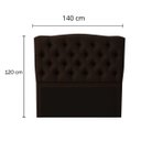 Ver imagem 3 de Cabeceira Casal Modelo Esmeralda 140cm Estofada com Capitonê:marrom