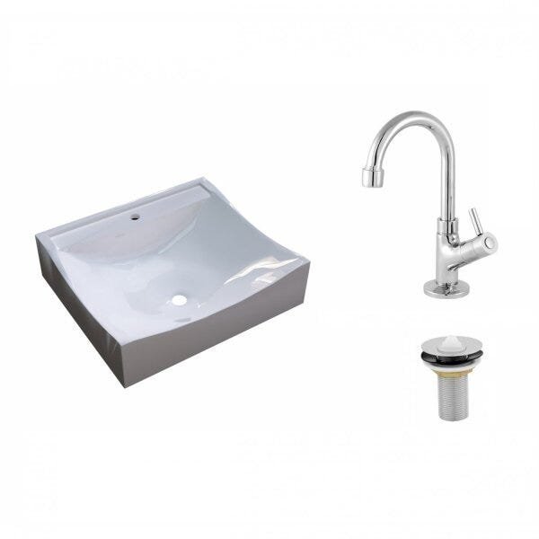 Kit Cuba Q440 com Torneira 1198 Metal e Válvula 1 Pol. Compace - 2