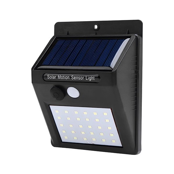 Luminária Solar de Parede 30 Leds de Luz Branca Lâmpada com Sensor de Movimento Jardim e Quintal - 2