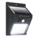 Ver imagem 1 de Luminária Solar de Parede 30 Leds de Luz Branca Lâmpada com Sensor de Movimento Jardim e Quintal