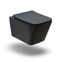 Ver imagem 1 de Vaso Sanitário Suspenso Saída Horizontal Esmeralda Pingoo.casa - Preto