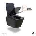 Ver imagem 3 de Vaso Sanitário Suspenso Saída Horizontal Esmeralda Pingoo.casa - Preto