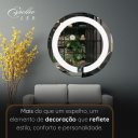 Ver imagem 7 de Espelho Redondo 50cm Iluminado Decorativo com 3 Leds Touch Screen