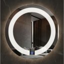 Ver imagem 1 de Espelho Redondo 50cm Iluminado Decorativo com 3 Leds Touch Screen