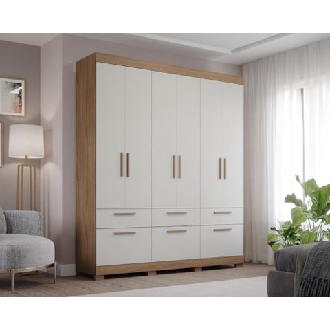 Guarda Roupa Casal Porto 6 Portas Panan