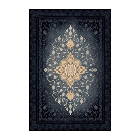 Tapete Persa Iraniano Azul Escuro Ideal para Sala Quarto e Hall de Entrada 3,00x4,00cm