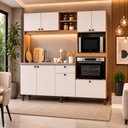 Ver imagem 1 de Cozinha Completa Liz 8 Portas 1 Gaveta Cinamomo/Branco sem Tampo