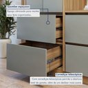 Ver imagem 6 de Paneleiro 2 Portas 2 Gavetas com Rodapé 70cm 100% MDF Rainha Verde/Nature