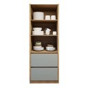 Ver imagem 5 de Paneleiro 2 Portas 2 Gavetas com Rodapé 70cm 100% MDF Rainha Verde/Nature
