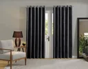 Ver imagem 2 de Cortina Jacquard Sala e Quarto 200x180 Admirare - Preto