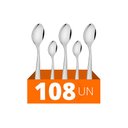 Ver imagem 1 de Conjunto Chá e Sobremesa Laguna 108 Peças Luxo Totalmente em Aço Inox ITOP - Tramontina