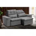 Ver imagem 1 de Sofá Retrátil e Reclinável 150 Cm Classic Veludo Cinza