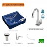 Kit Cuba Q440 com Torneira Luxo 1195 Metal Válvula 1 Pol. Sifão Pvc e Flexível Compace - 3