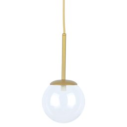 Kit 3 Pendentes Jabuticaba Dourado Globo Vidro Transparente - 2