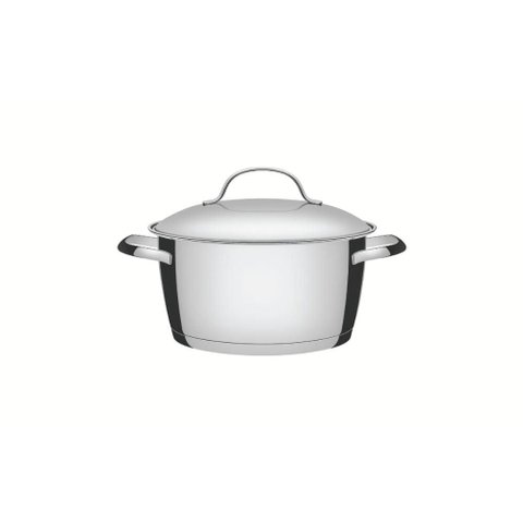 Caçarola Funda Tramontina Allegra Aço Inox Fundo Triplo 18 cm 2,2 L