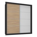 Ver imagem 2 de Guarda-roupas Casal 2 Portas de Correr 4 Gavetas Chicago Multimóveis Mp4268 Madeirado/branco