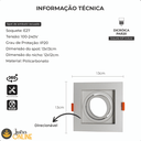 Ver imagem 7 de Spots Recuado de Embutir Moderno Bocal E27 Par20 Bivolt Sala de Estar de Jantar