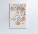 Ver imagem 1 de Quadro Abstrato Folhas 3 - 90x60 Cm - Vidro Impresso