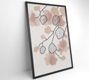 Ver imagem 2 de Quadro Abstrato Folhas 3 - 90x60 Cm - Vidro Impresso