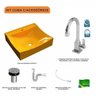 Kit Cuba Q440 com Torneira Luxo 1195 Metal e Válvula Click 1"b e Sifão Pvc e Flexível Compace - 3